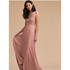 Anthropologie BHLDN light pink Capulet sleeveless maxi dress Medium